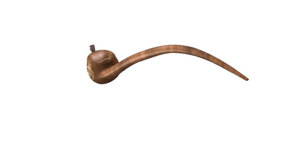 Bilbos Pipe Low-poly 3D model_3