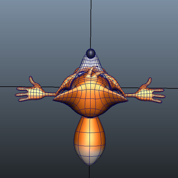 Fox cartoon rigged 3D model_10