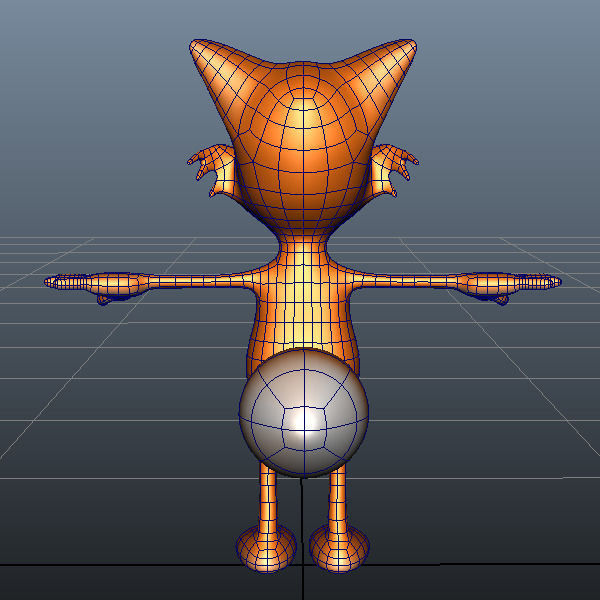 Fox cartoon rigged 3D model_9