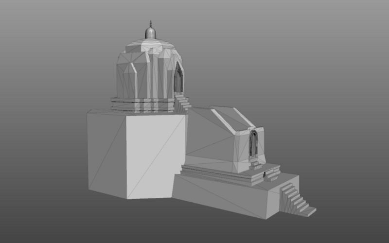 Shankaracharya Temple 3D model_5