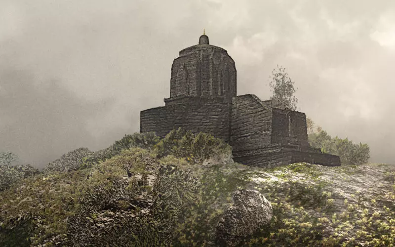 Shankaracharya Temple 3D model_0