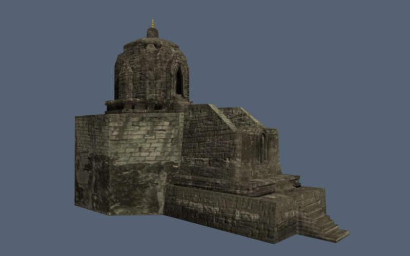 Shankaracharya Temple 3D model_1