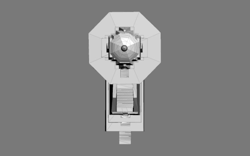 Shankaracharya Temple 3D model_4