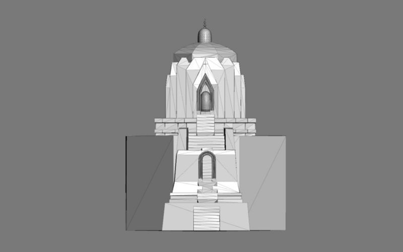 Shankaracharya Temple 3D model_3