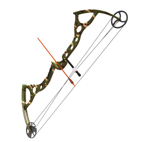 Compound Bow 3D Model 3DS LWO LW LWS