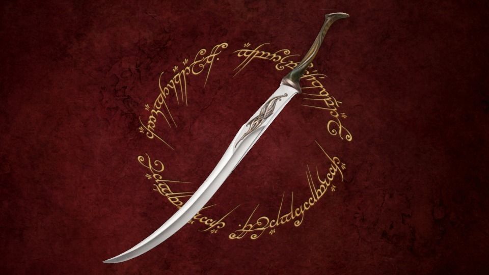 Elf Sentry Sword low-poly Low-poly 3D model_0