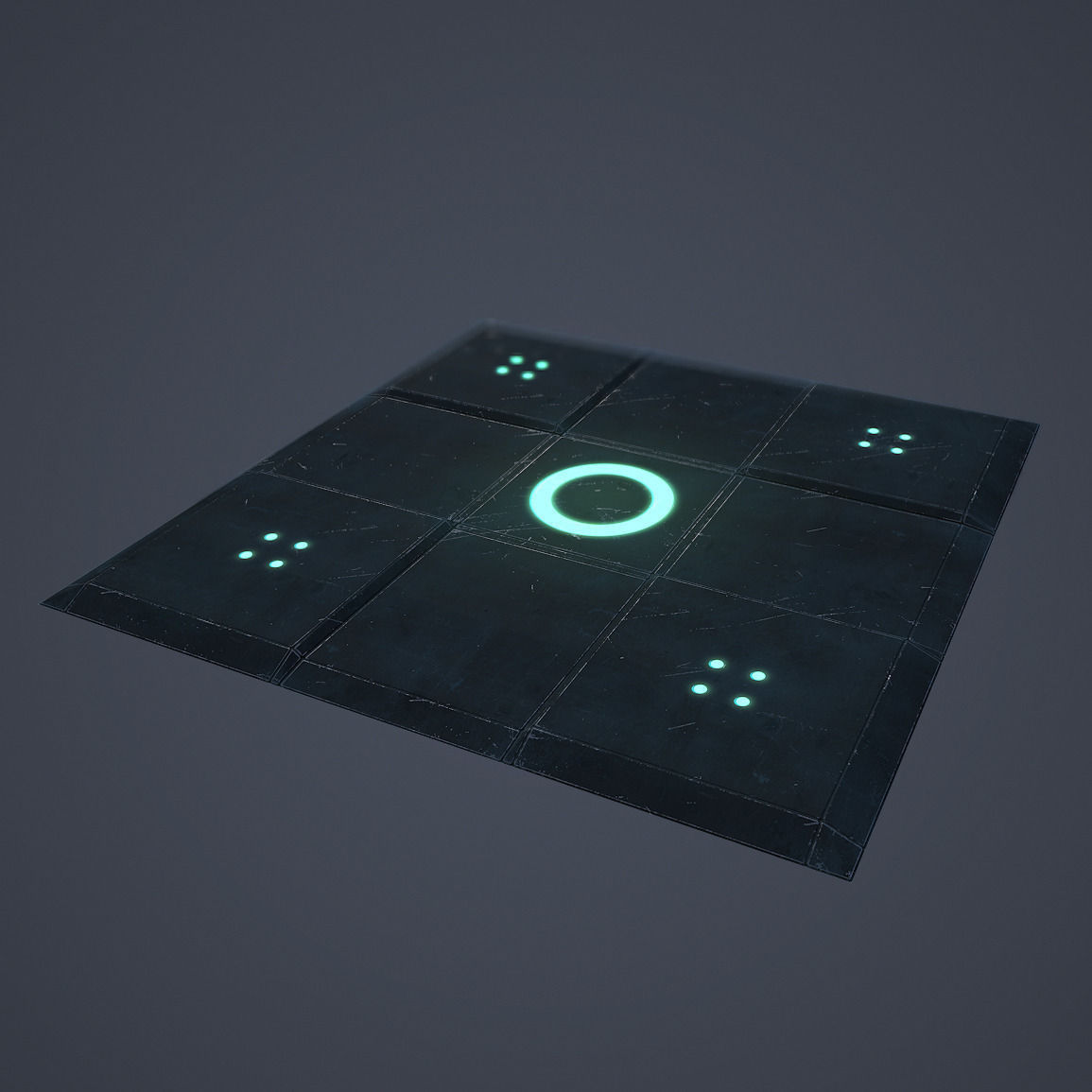 Sci-Fi Floor - Low Poly Free low-poly 3D model_1