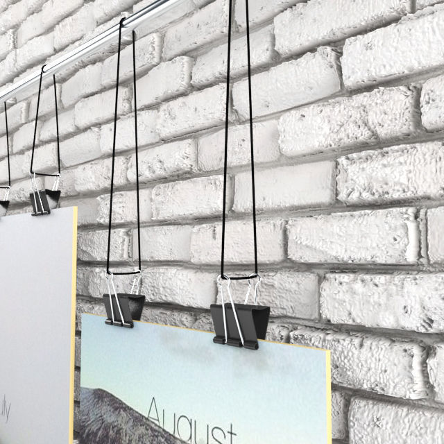 Posters with sketches of the seasons 3D model_1