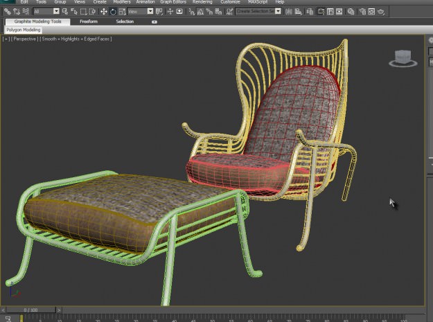 Arpa lounge chair 3D model_2