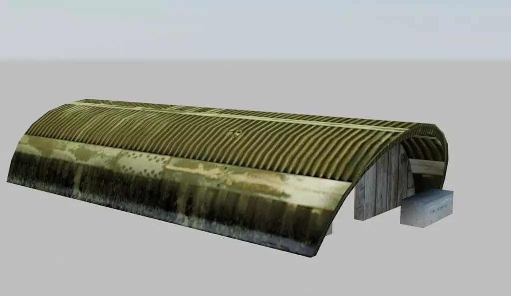 Bunker military shelter Free low-poly 3D model