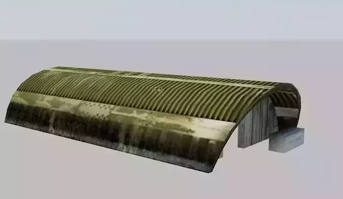 Bunker military shelter Free low-poly 3D model