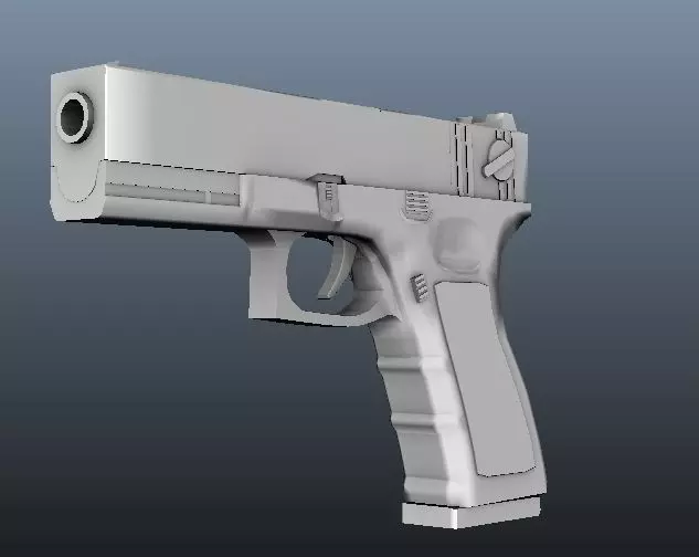Glock17 Pistol Free low-poly 3D model