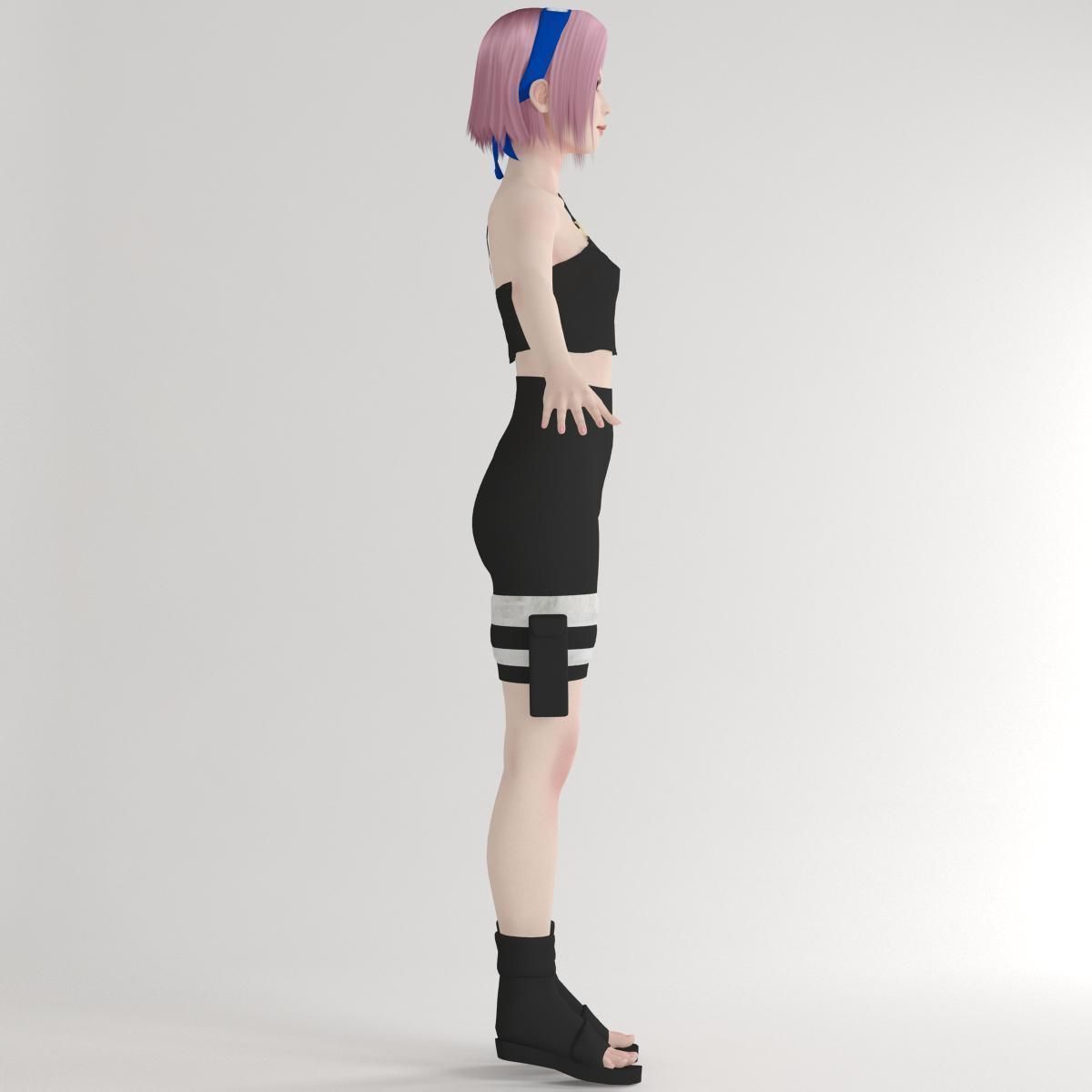 T pose nonrigged model of Sakura Haruno  3D model_11