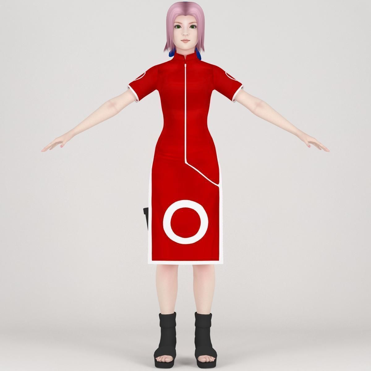 T pose nonrigged model of Sakura Haruno  3D model_4