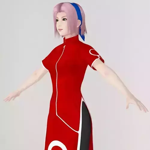  T pose nonrigged model of Sakura Haruno  3D model
