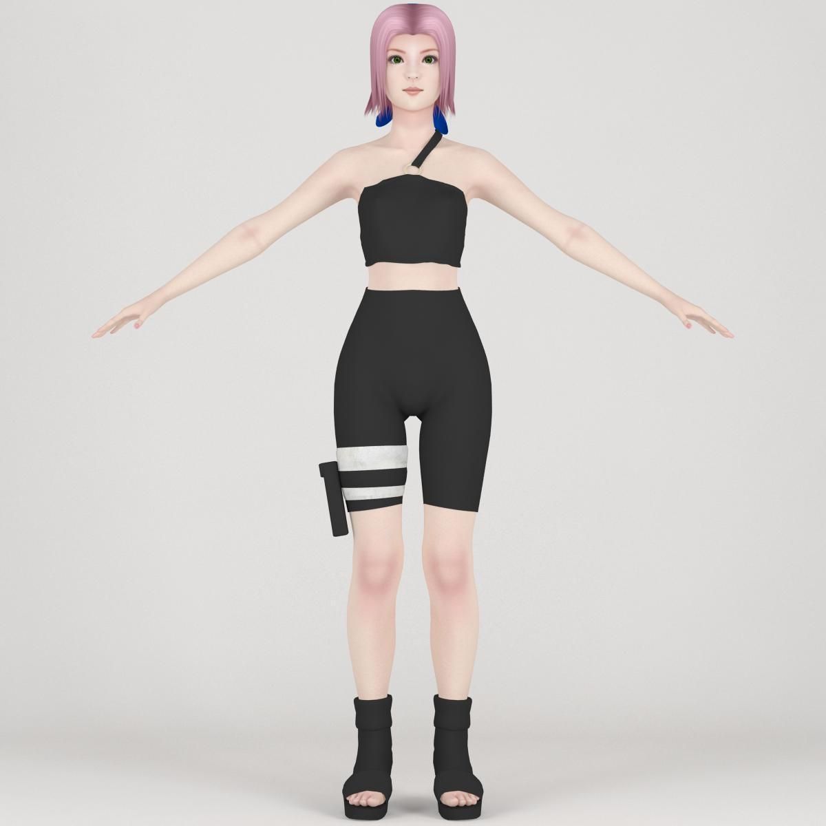T pose nonrigged model of Sakura Haruno  3D model_5