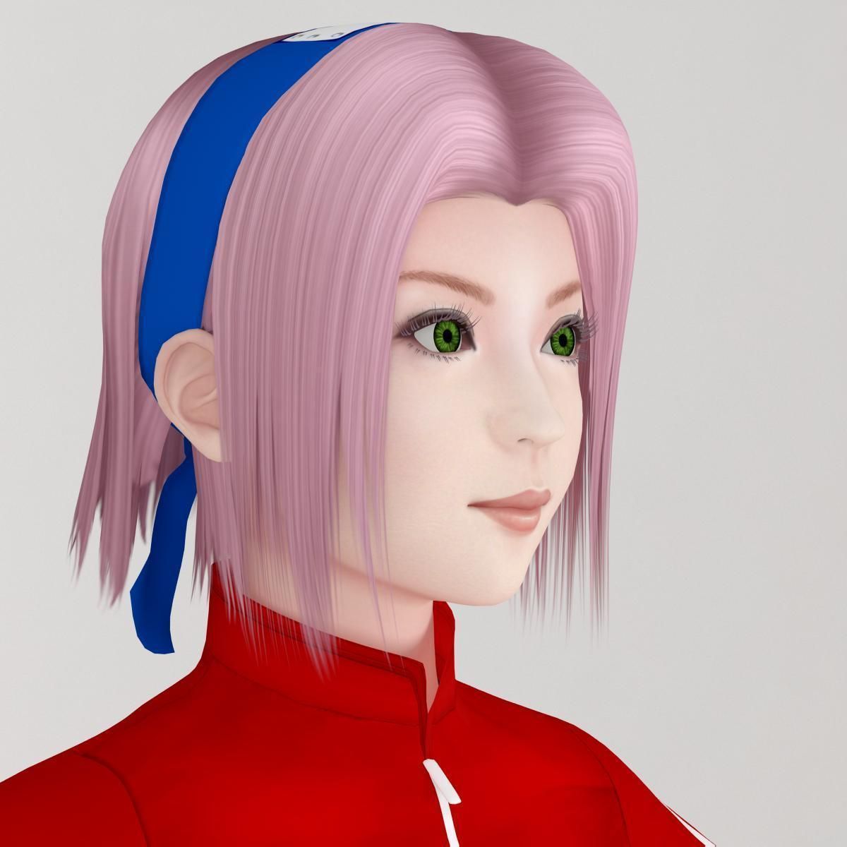 T pose rigged model of Sakura Haruno 3D model_3