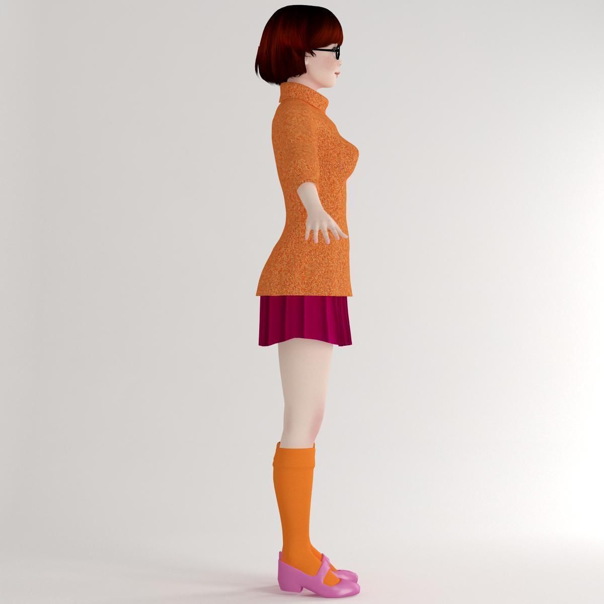  T pose nonrigged model of Velma Dinkley 3D model_9