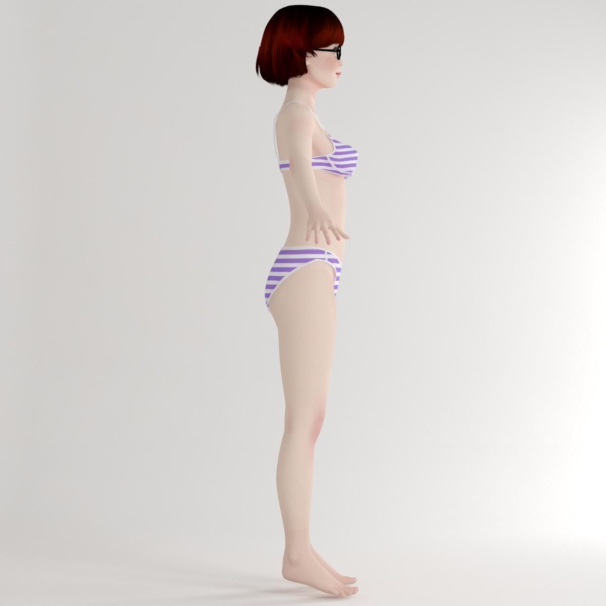  T pose nonrigged model of Velma Dinkley 3D model_10
