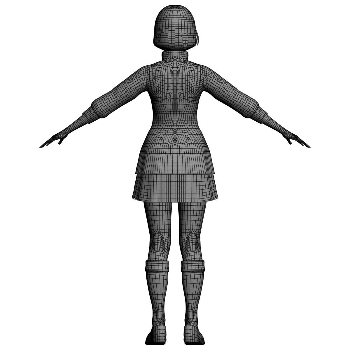  T pose nonrigged model of Velma Dinkley 3D model_14