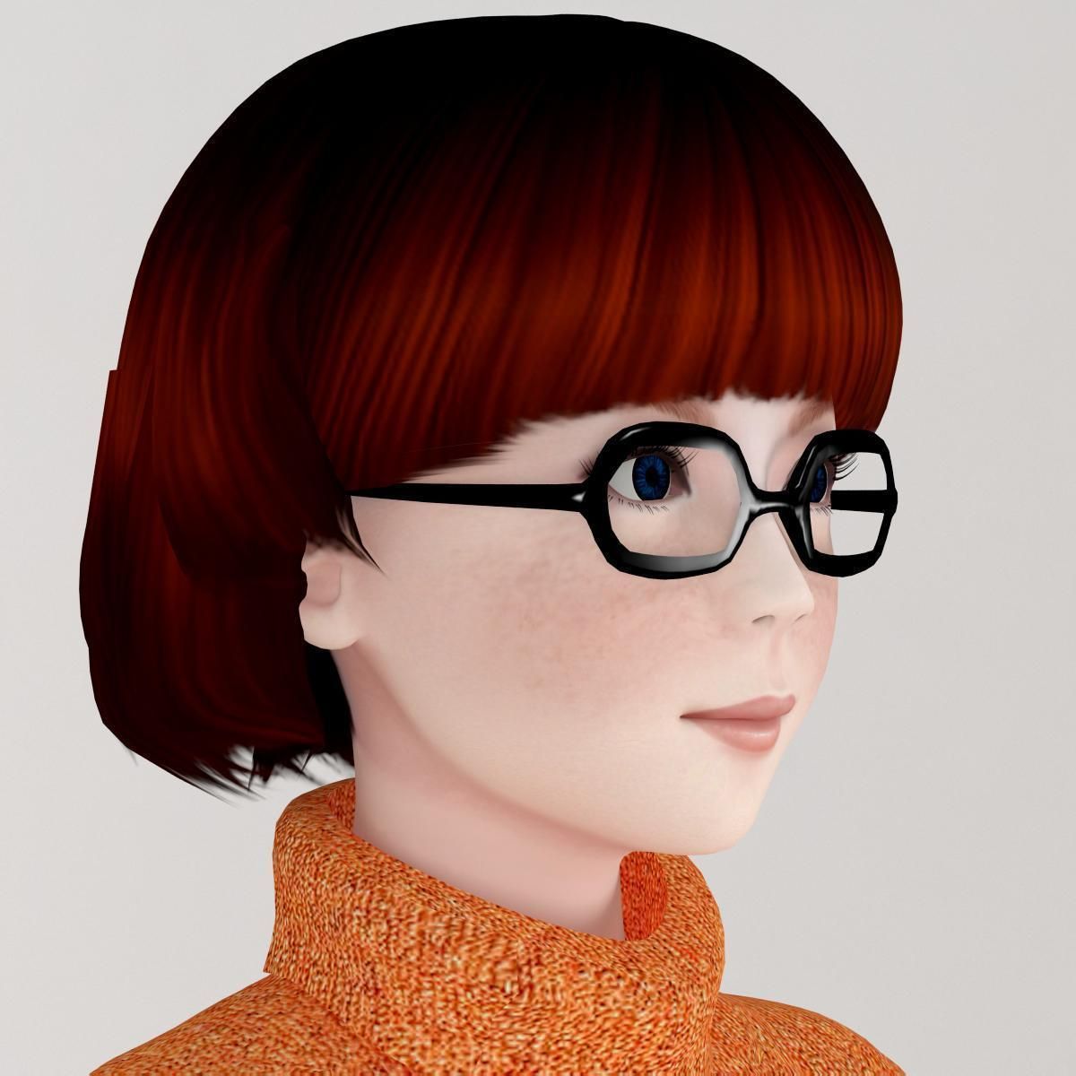  T pose nonrigged model of Velma Dinkley 3D model_1