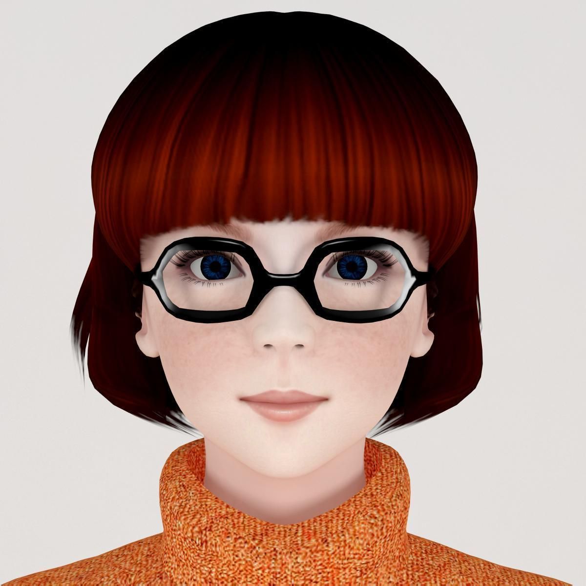 T pose rigged model of Velma Dinkley  3D model_3
