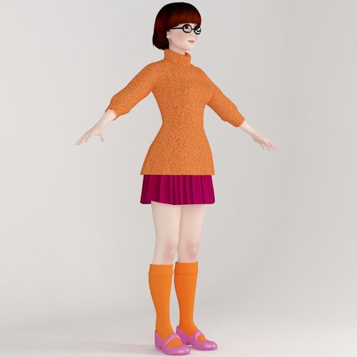 T pose rigged model of Velma Dinkley  3D model_8