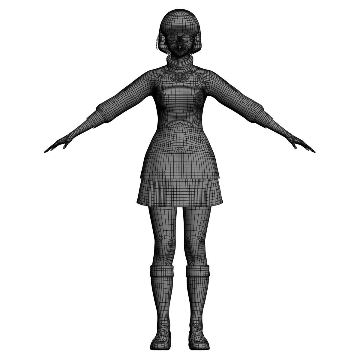 T pose rigged model of Velma Dinkley  3D model_14