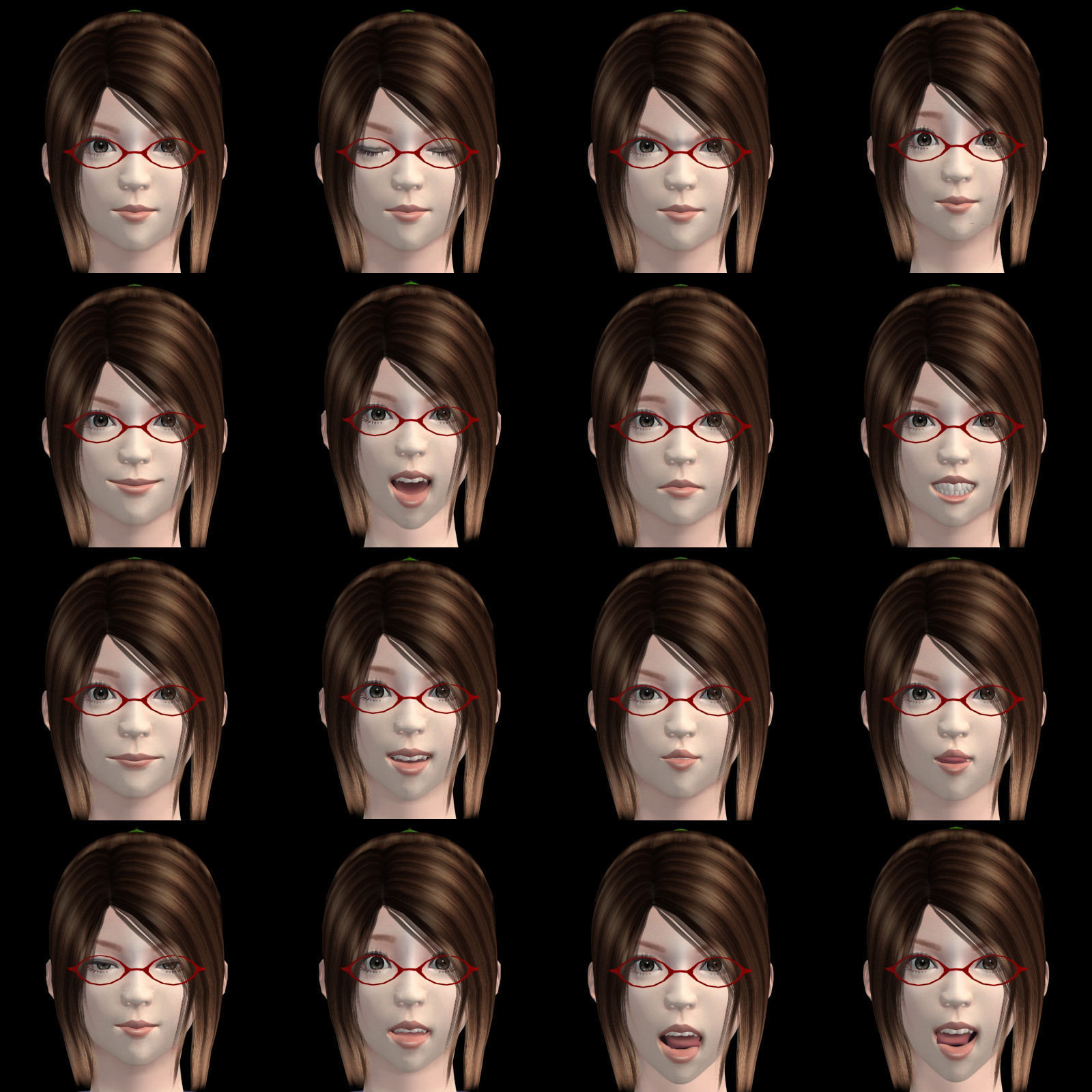 T pose rigged model of Natsumi with various outfit 3D model_4