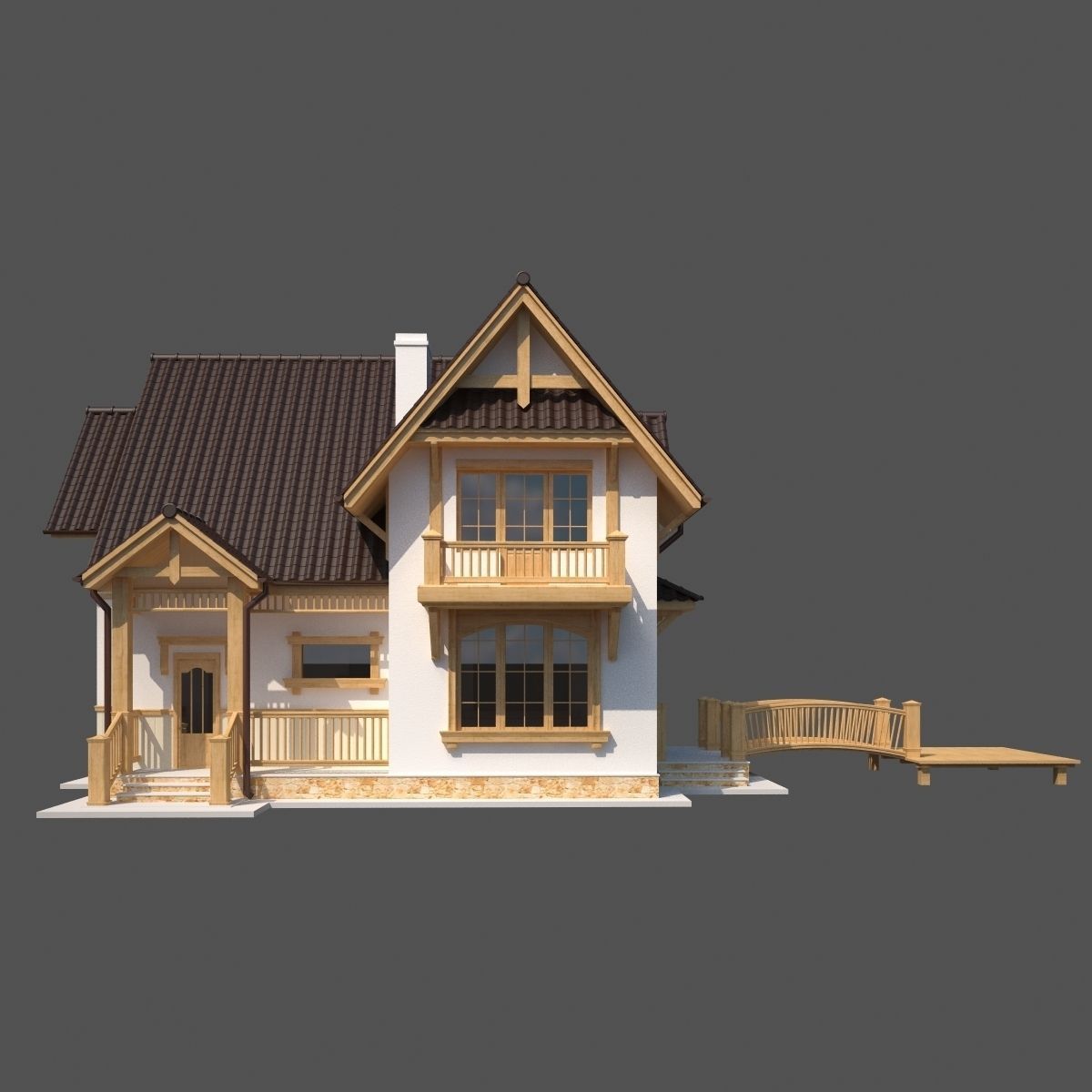 European country house 3D model_6