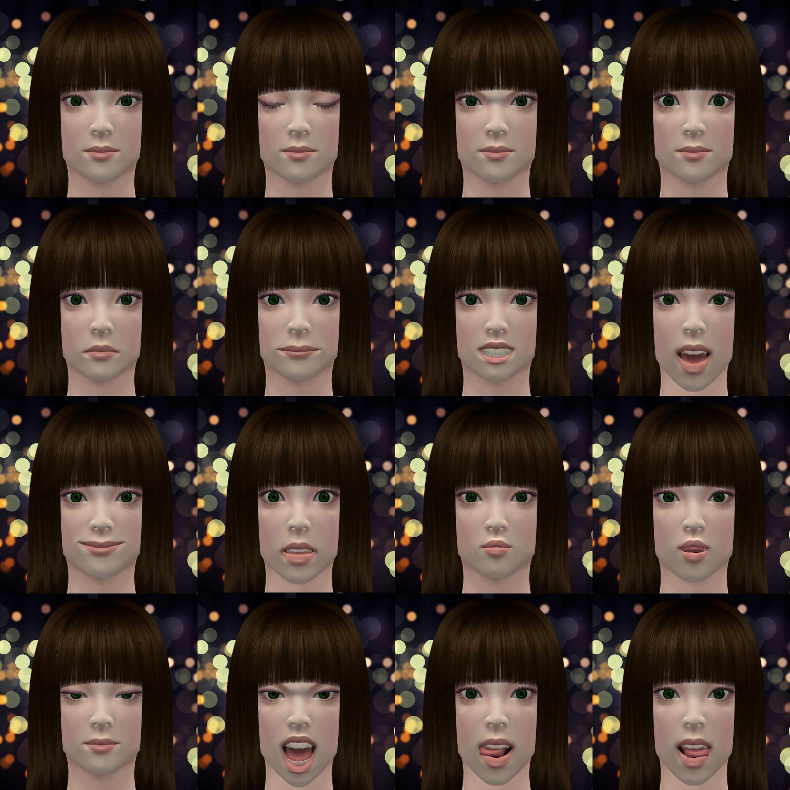 T pose rigged model of Akari with various outfit 3D model_5