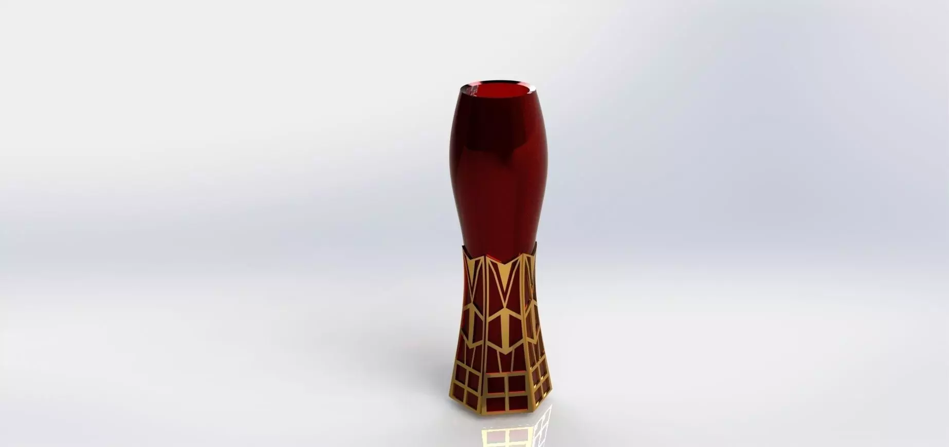 aztec tulip vase 3D print model_0