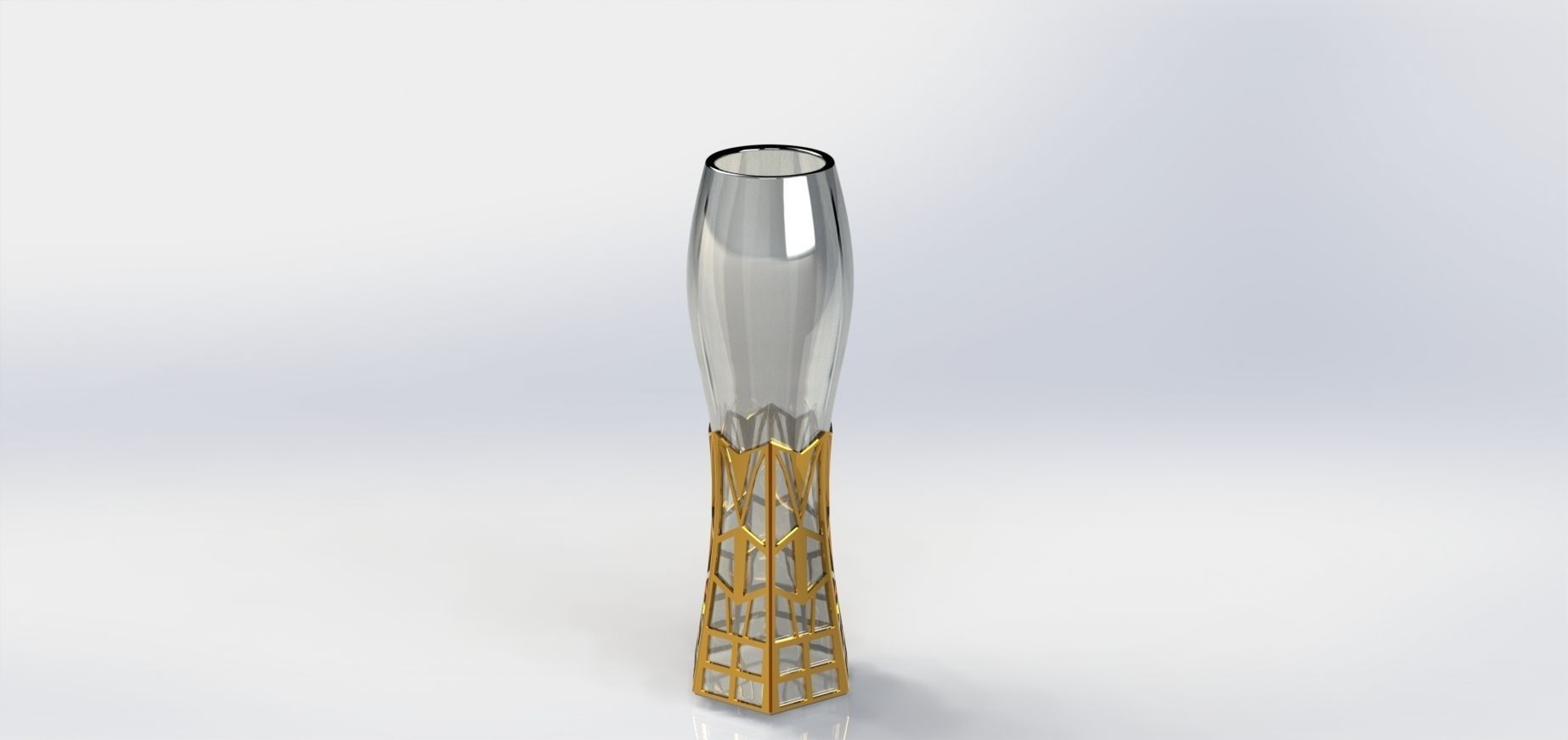 aztec tulip vase 3D print model_2