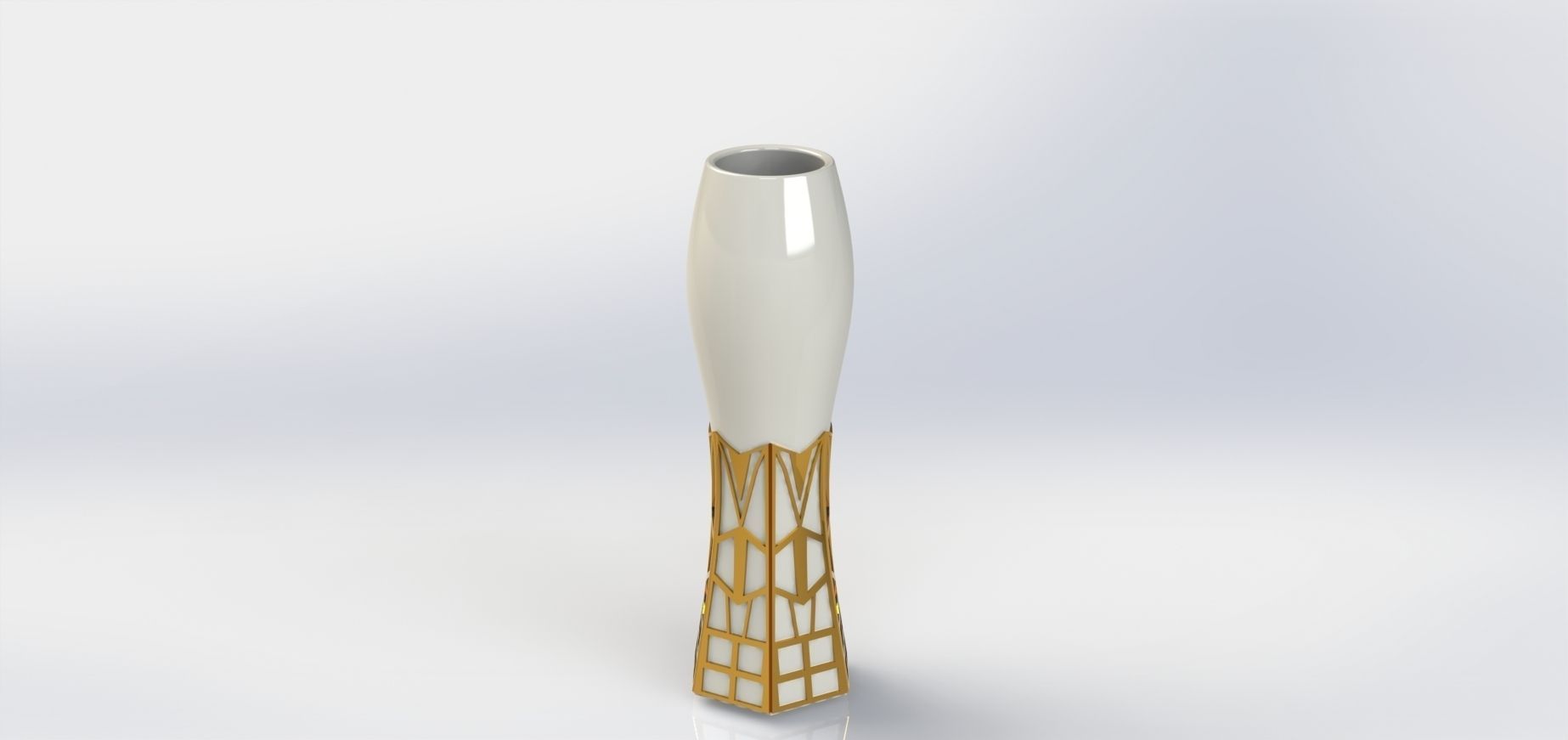 aztec tulip vase 3D print model_3