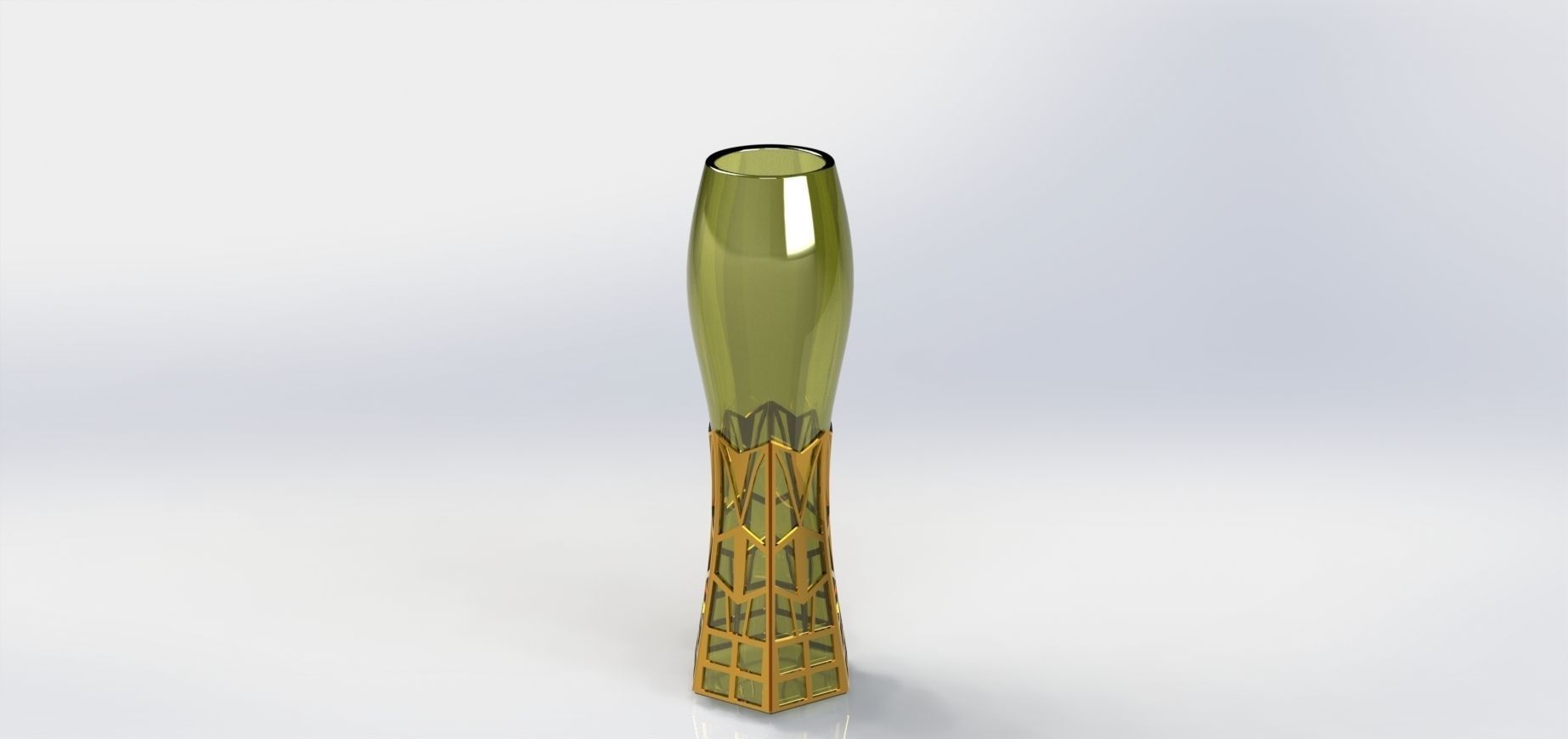 aztec tulip vase 3D print model_1