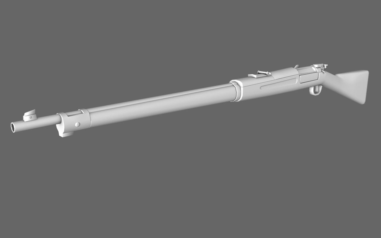Krag Rifle Free 3D model_5