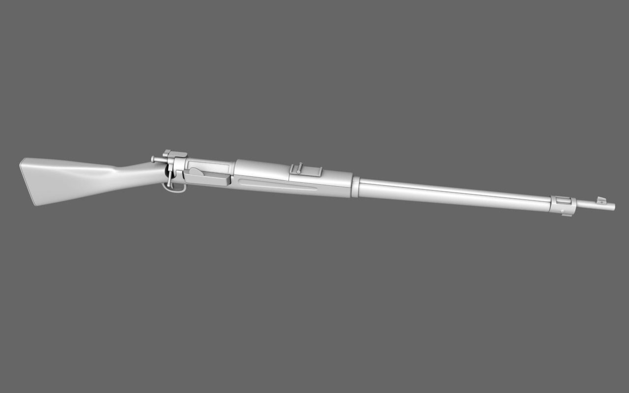 Krag Rifle Free 3D model_1