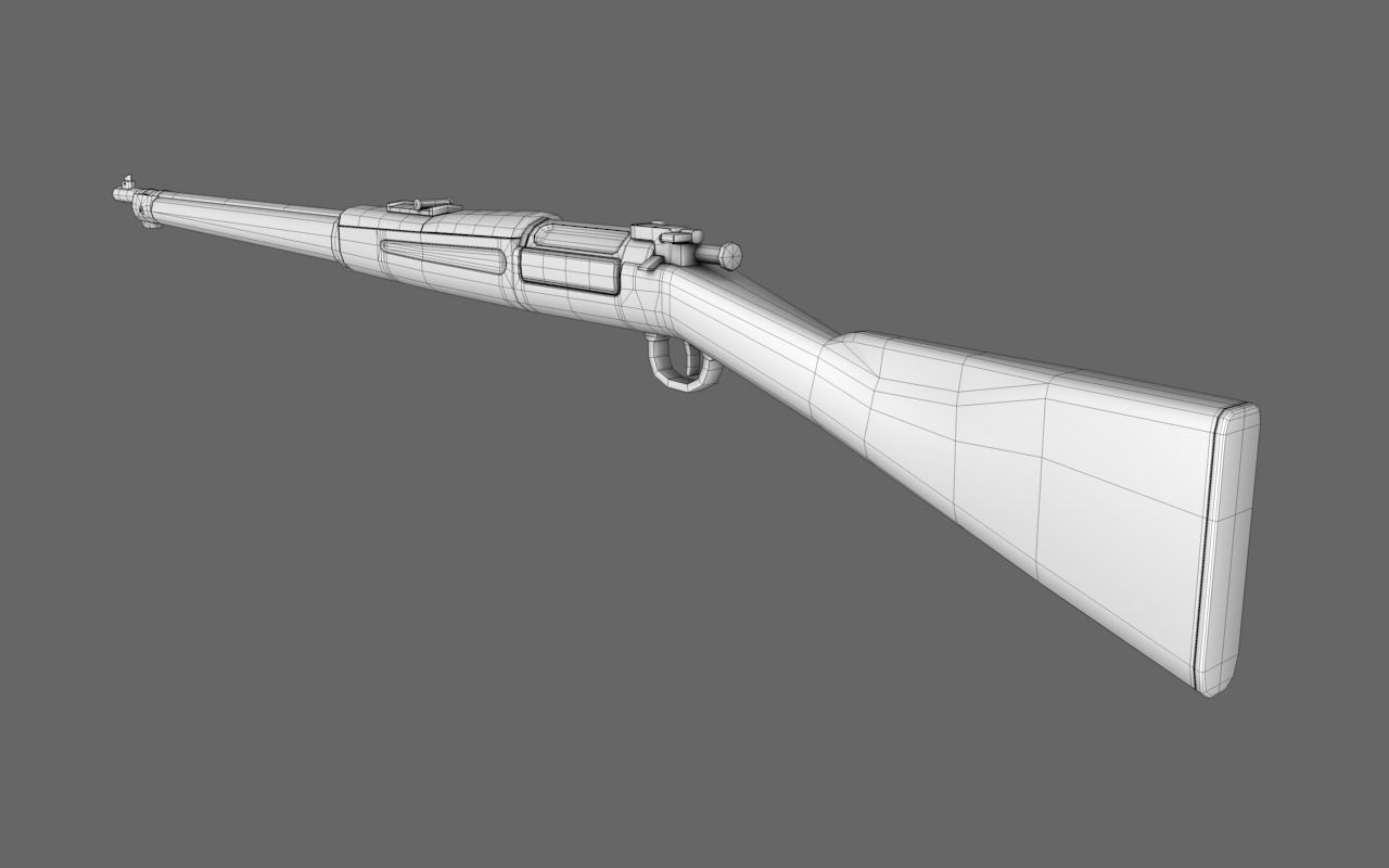Krag Rifle Free 3D model_4