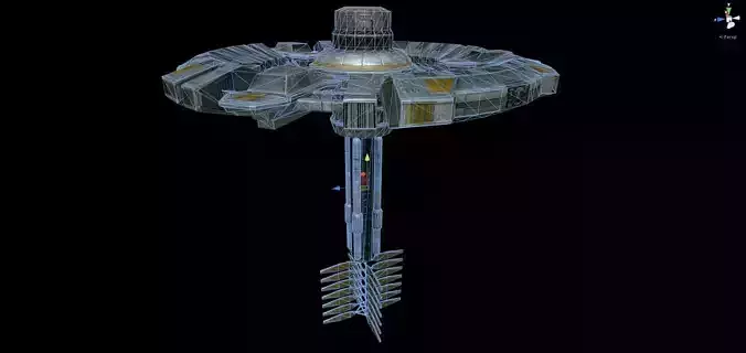 Space Station Low-poly 3D model
