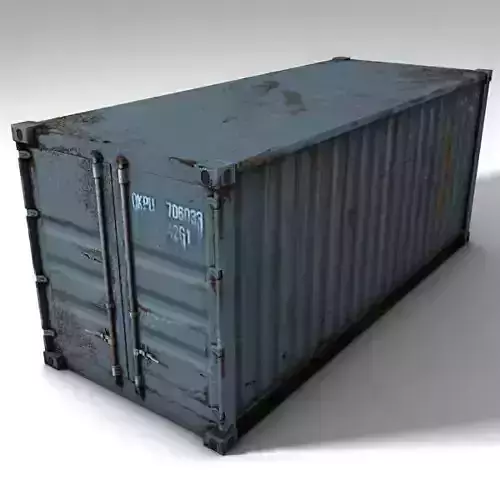 Low Poly Cargo Container Low-poly 3D model