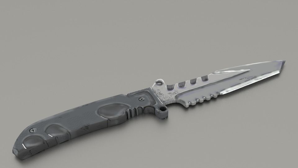 Combat Knife 3D model_0