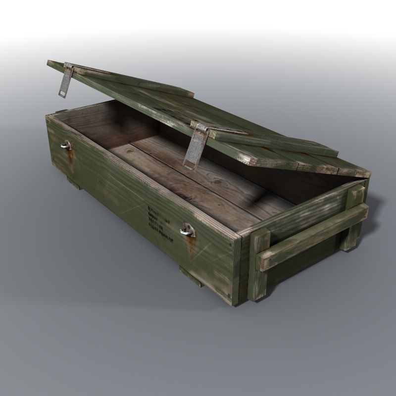 Ammo crate Low-poly 3D model_4