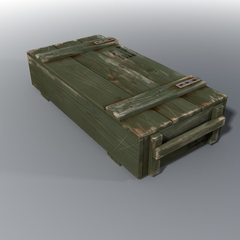 Ammo crate Low-poly 3D model_8