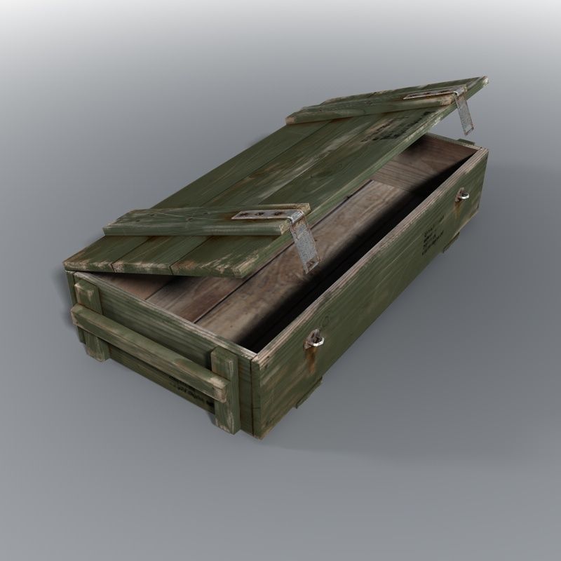 Ammo crate Low-poly 3D model_3