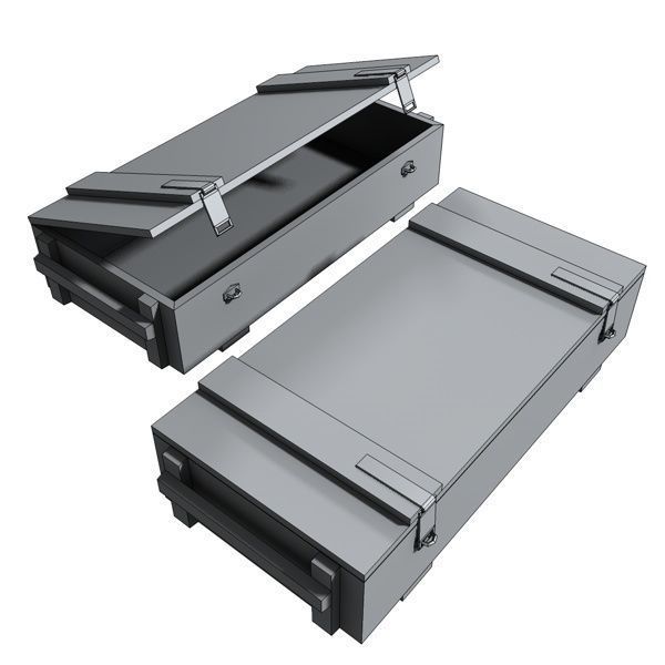 Ammo crate Low-poly 3D model_7