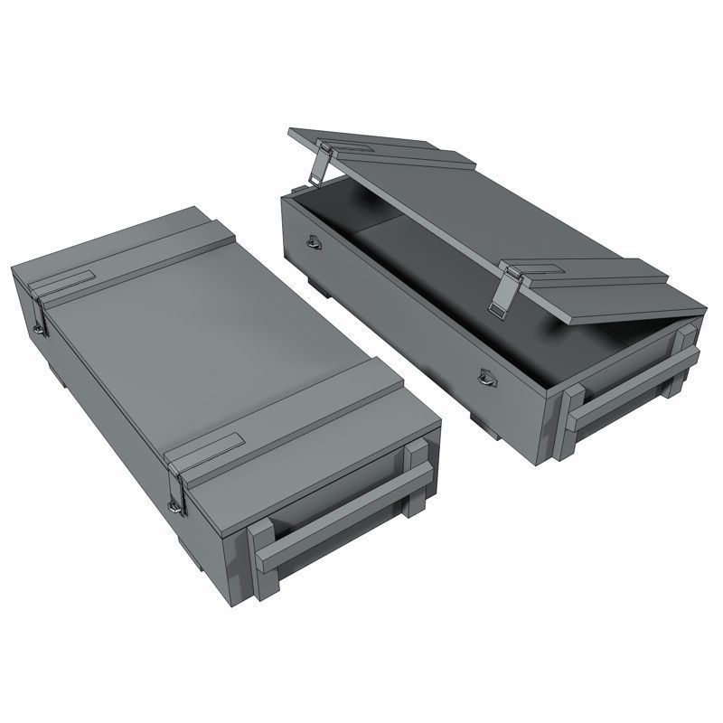 Ammo crate Low-poly 3D model_2