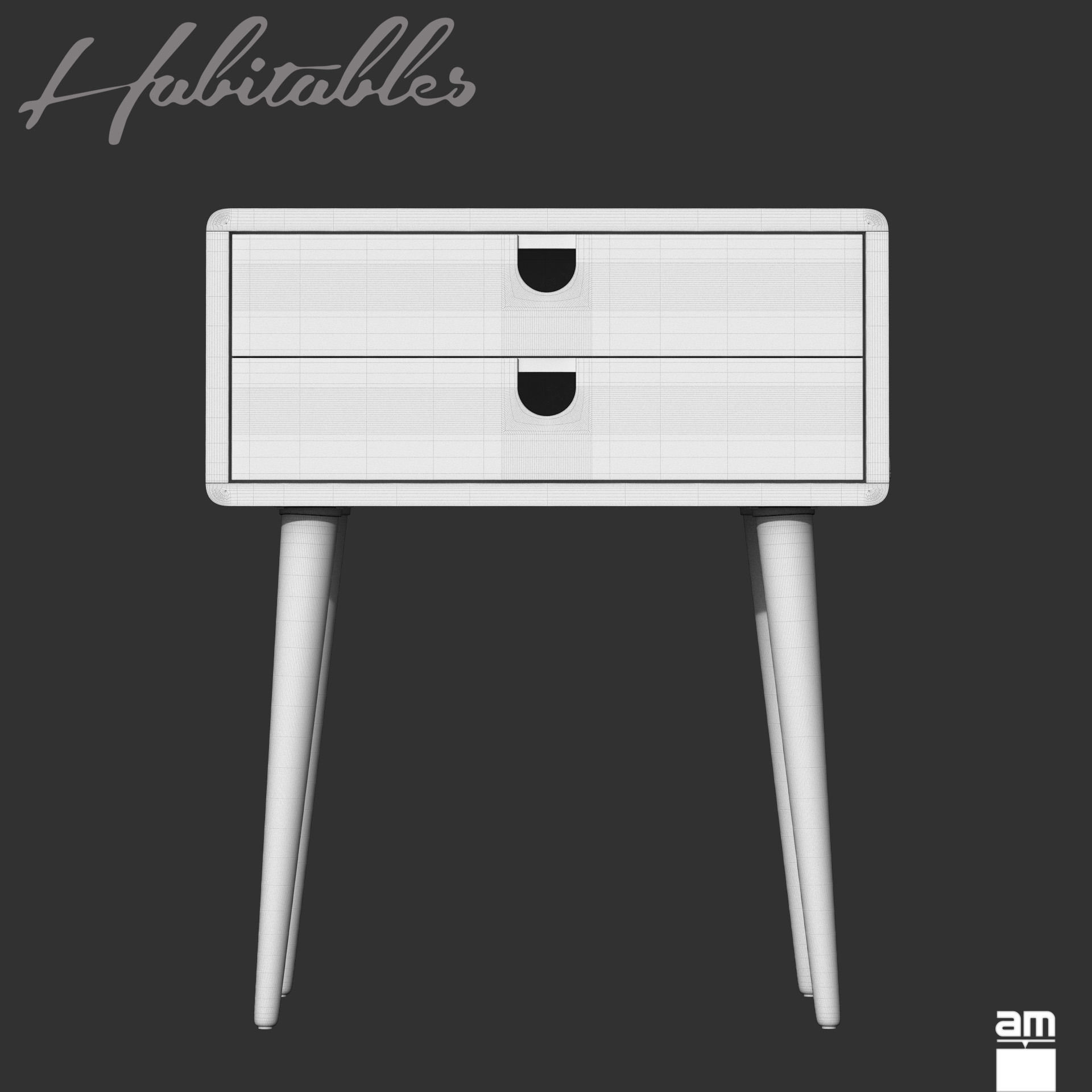 Night Table Retro from Habitables 3D model_10