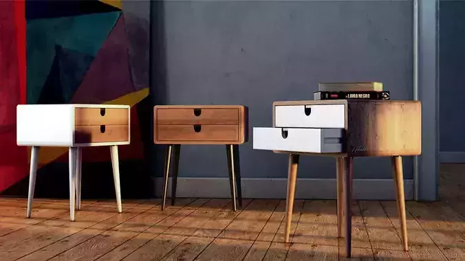 Night Table Retro from Habitables 3D model Night Table Retro from Habitables 3D model