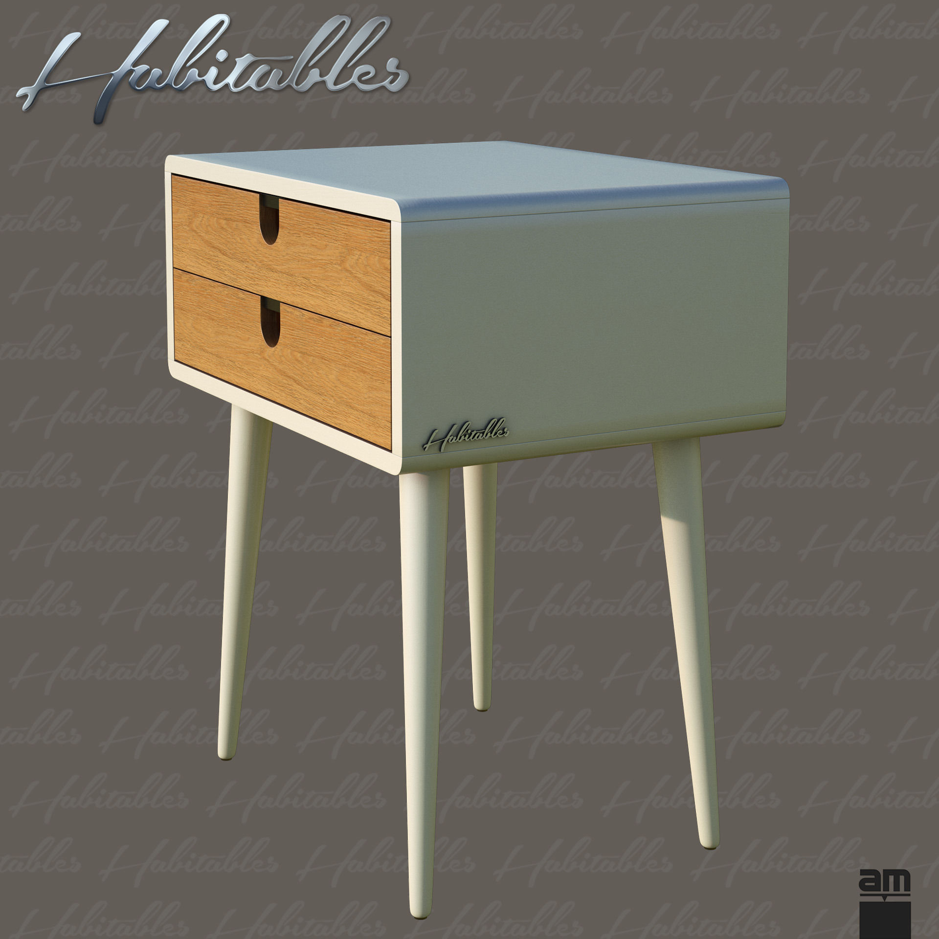 Night Table Retro from Habitables 3D model_3