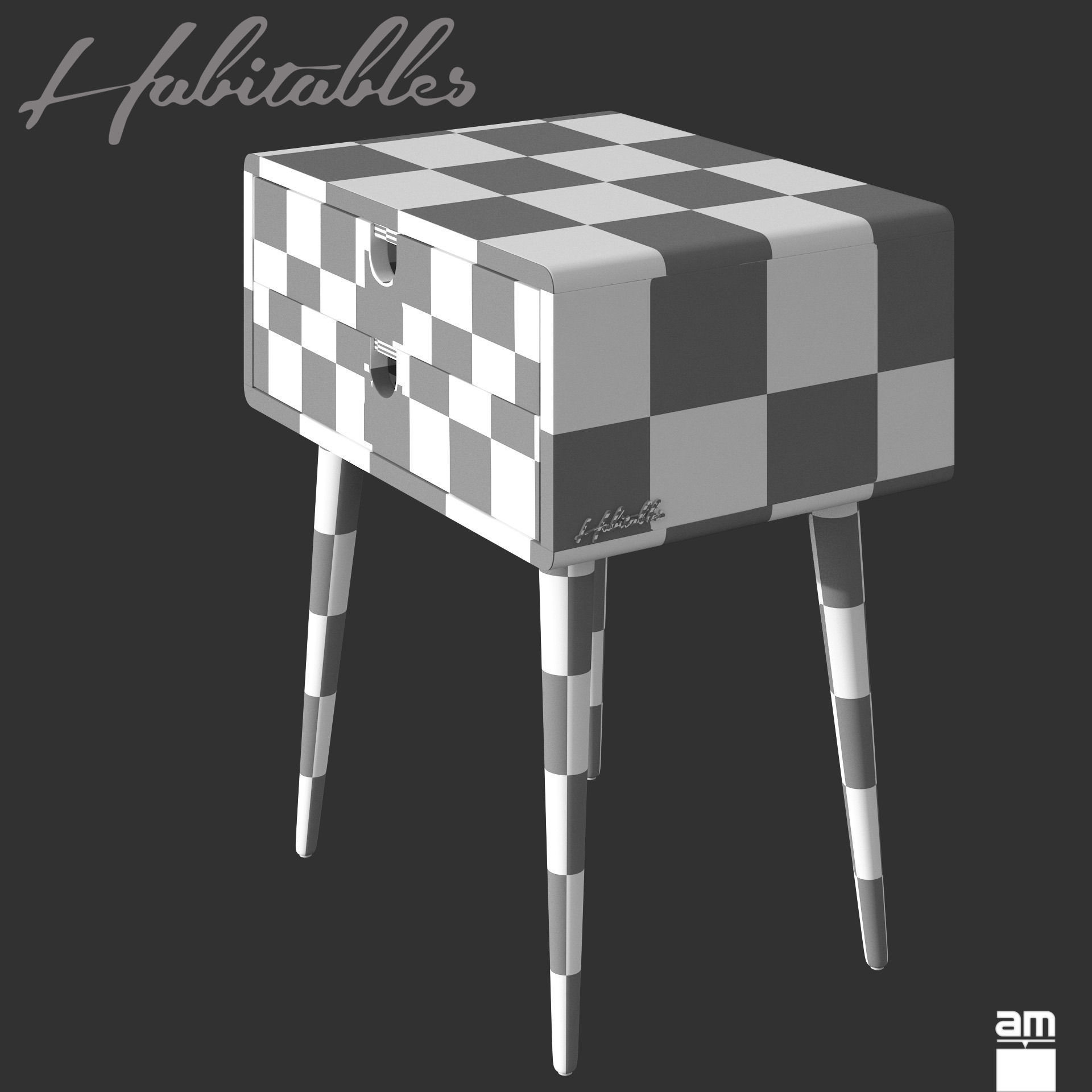 Night Table Retro from Habitables 3D model_12